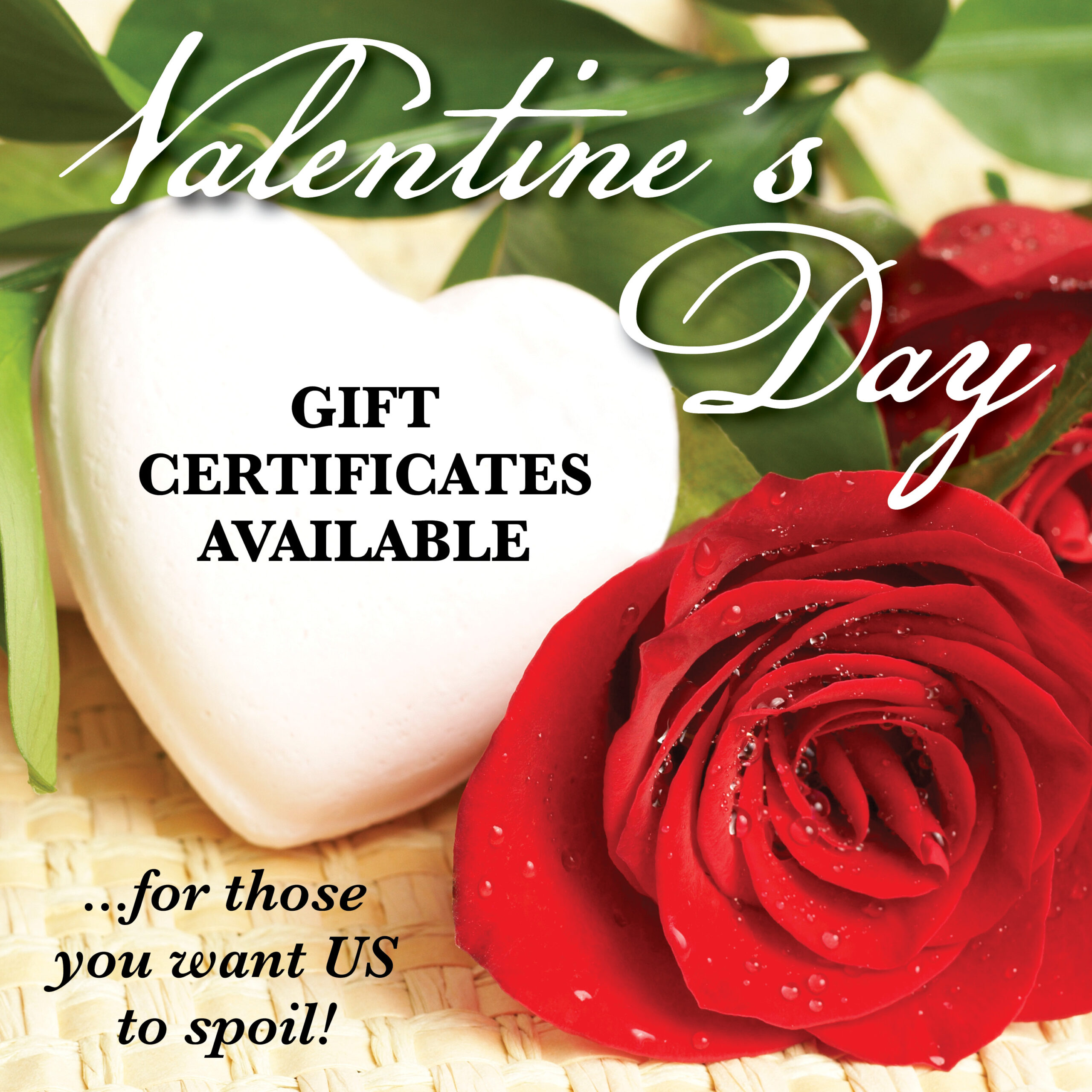 Valentines Gift Certificates